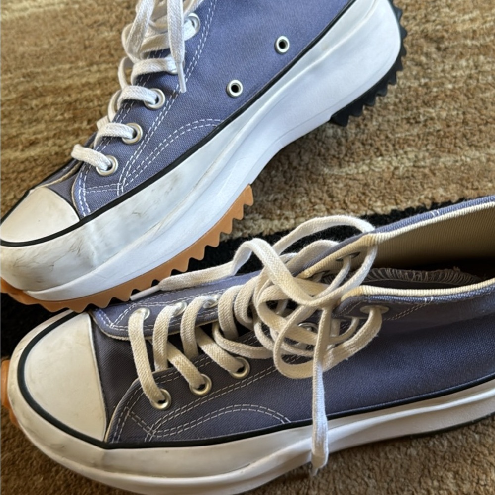 Stylish Blue High-Top Sneakers